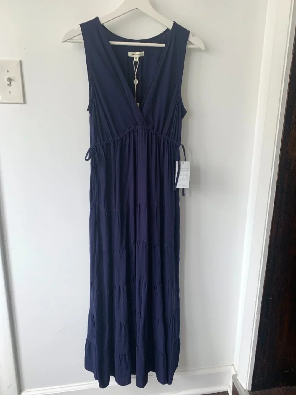 max studio navy blue dress Max Studio | Dresses | Max Studio Navy Tiered Maxi Dress Small Sleeveless  Nwt